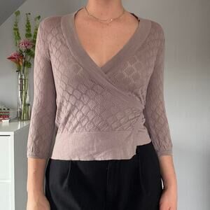 Mauve crochet wrap top